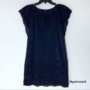 Madewell Moontide dark navy blue shift dress